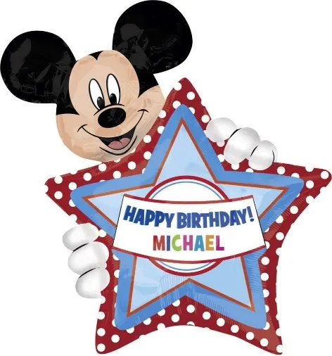 Anagram International Mickey Mouse Birthday Foil Balloon, 30", Multicolor
