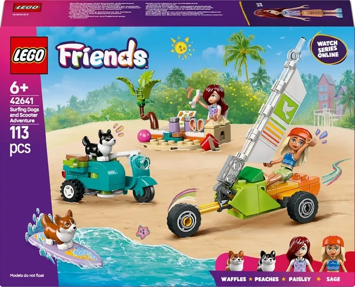 LEGO Friends 42641 Surfing Dogs and Scooter Adventure Set