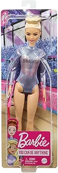 Barbie Rhythmic Gymnast Blonde Doll (12-in/30.40-cm), Leotard & Accessories